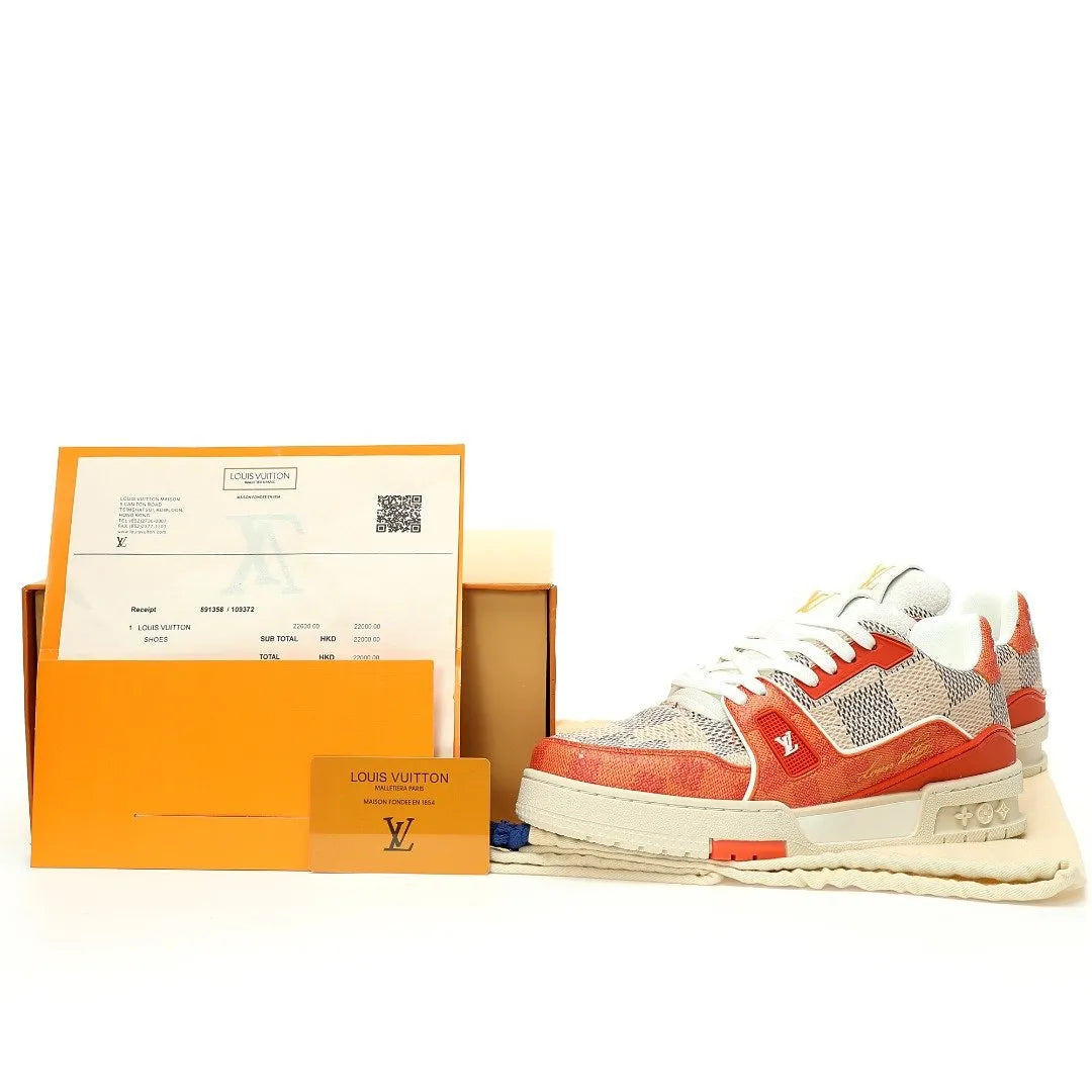 Trainer Damier White Orange