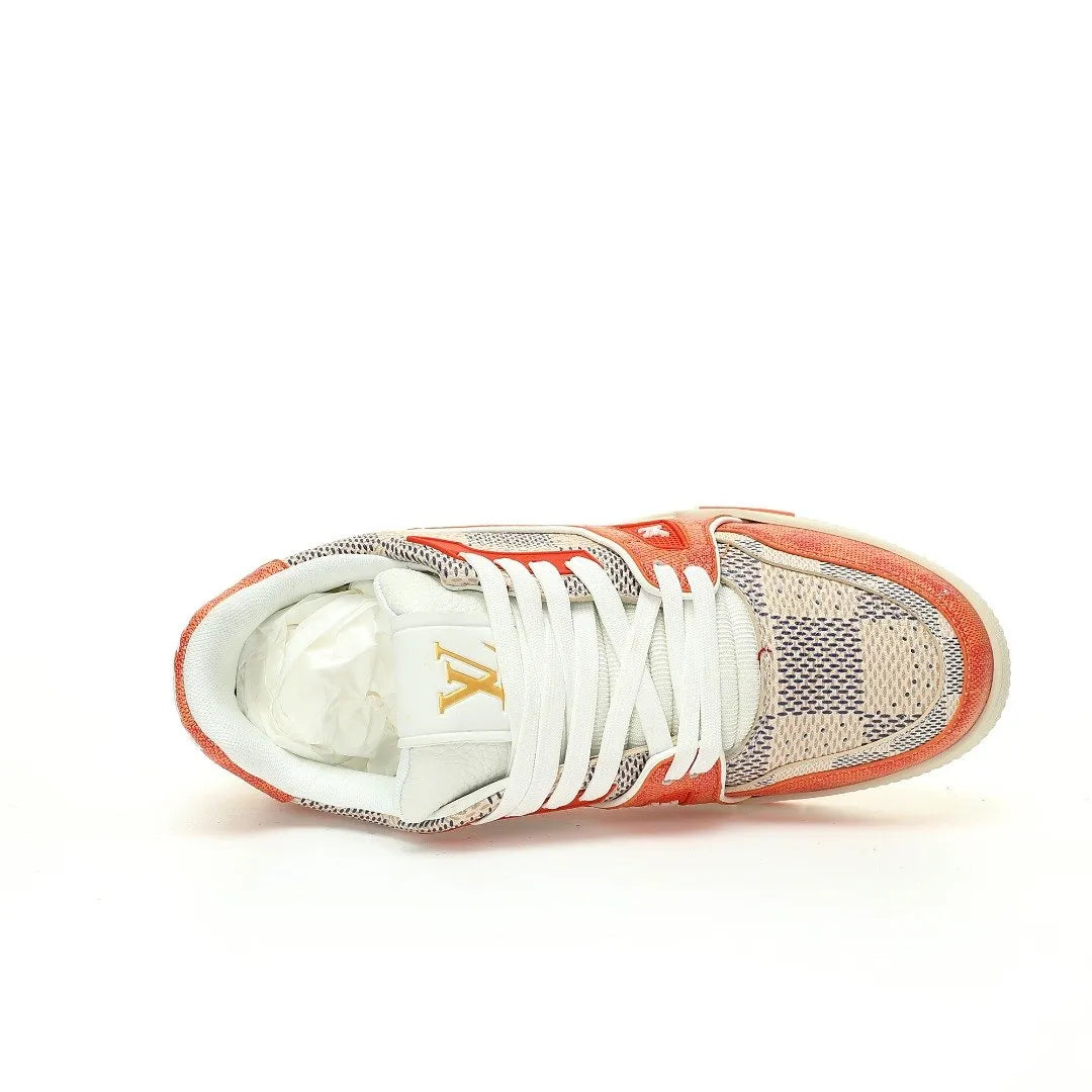 Trainer Damier White Orange