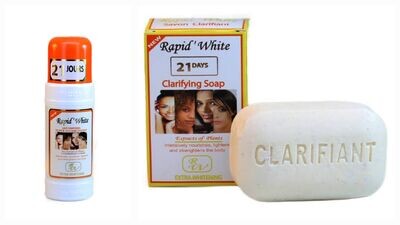 Rapid White Super Eclaircissant 21 Jours Body Lotion and Soap