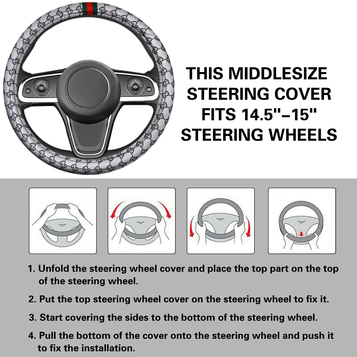Gucci Steering Wheel Covers XFLQ921 Autoparts Car Accessories Designer Car  Supplies